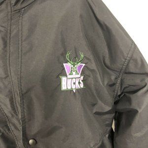 Rare Vintage Milwaukee Bucks Men’s Large 1990’s Jacket with Front Vent